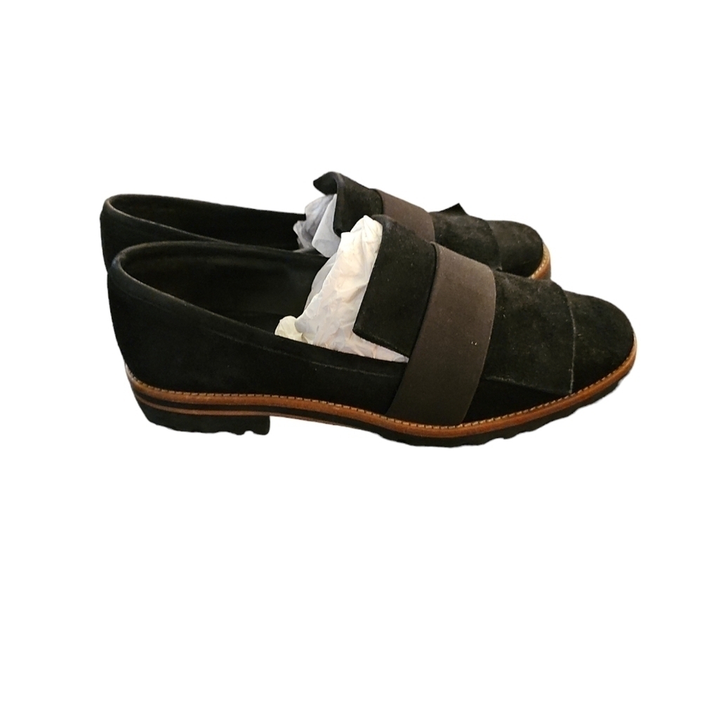 Bernardo Womens Ora Black Suede satin  Loafers Size 9 in box - Picture 2 of 7